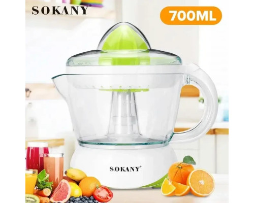 Соковыжималка для цитрусовых электрическая Sokany JF-601D, объем 700 мл, пресс для цитрусовых