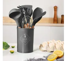Набор кухонных принадлежностей из 12 предметов Kitchen Set RD-1204 серый