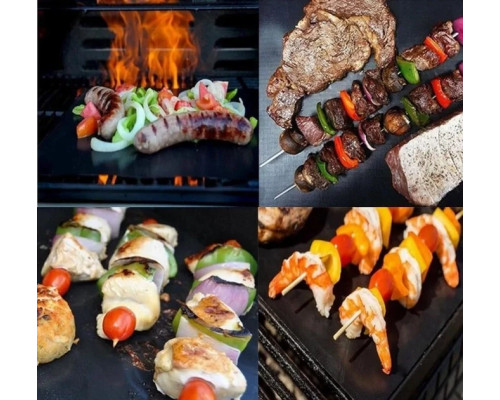 BBQ grill sheet гриль мат портативний антипригарним покриттям 33 Х 40 см для овочів, м'яса, морепродуктів