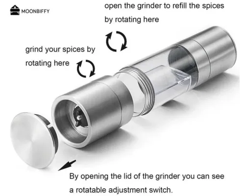 Мельница для специй Duo Grinder, мельница для соли, перца и специй Мельница для специй Duo Grinder, мельница для соли, перца и специй