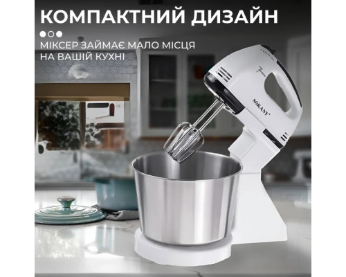 Миксер стационарный Sokany SK-6620 Stand Mixer 250W Миксер стационарный Sokany SK-6620 Stand Mixer 250W