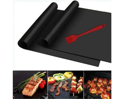BBQ grill sheet гриль мат портативний антипригарним покриттям 33 Х 40 см для овочів, м'яса, морепродуктів