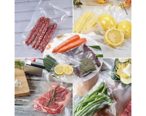 Вакуумні пакети 5 м х 20 см у рулоні/пакети для вакууматора/пакети для вакуумування продуктів Вакуумні пакети 5 м х 20 см у рулоні/пакети для вакууматора/пакети для вакуумування продуктів