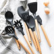 Силиконовый кухонный набор принадлежностей Kitchen stuff 12 предметов BLACK