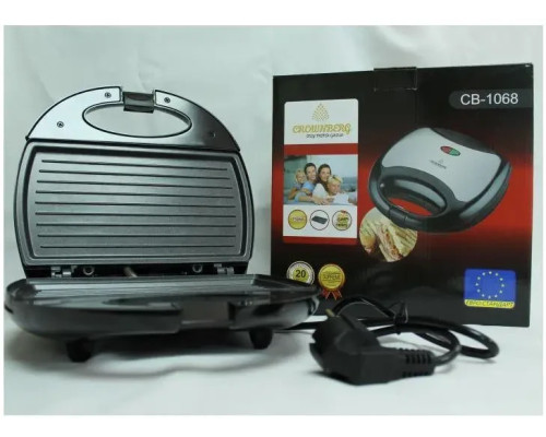 Сэндвичница гриль бутербродница Crownberg CB-1068 750W