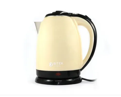 Электрочайник BITEK BT-3112 чайник 2L 1500W Кремовый, Чайник электрический из нержавеющей стали Электрочайник BITEK BT-3112 чайник 2L 1500W Кремовый, Чайник электрический из нержавеющей стали