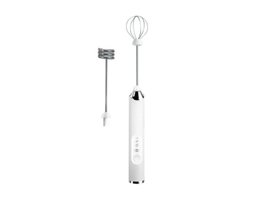 Миксер капучинатор Электрический, портативный, беспроводной 3 скорости EGG BEATER 1-50 Белый