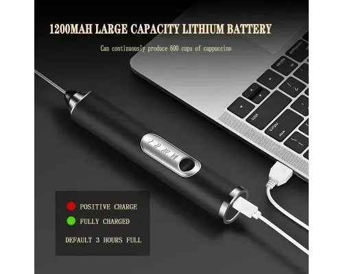 Миксер капучинатор Электрический, портативный, беспроводной 3 скорости EGG BEATER 1-50 Белый