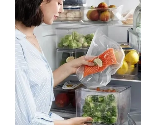 Вакуумные пакеты для вакууматора 30х500 см в рулоне пищевые для хранения еды продуктов Вакуумные пакеты для вакууматора 30х500 см в рулоне пищевые для хранения еды продуктов