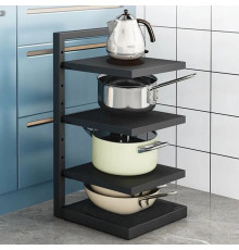 Кухонная полка для хранения кастрюль, 3 уровня Kitchen shelf for storing pots / Полка на кухню для посуды