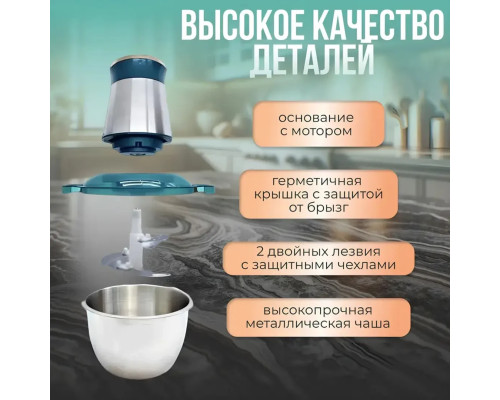 Блендер-измельчитель электрический на 2 литра Opera Food Processor OP2001 Измельчитель на 350 Вт Блендер-измельчитель электрический на 2 литра Opera Food Processor OP2001 Измельчитель на 350 Вт