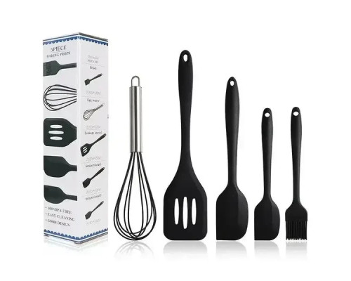 Набор силиконовых кухонных принадлежностей 5 предметов Baking Props