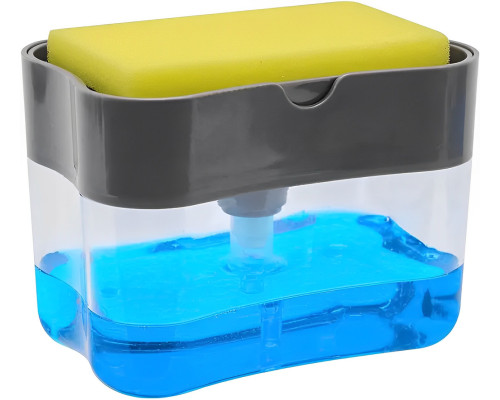 Органайзер для мочалок с мыльницей и дозатором Soap Pump Sponge Caddy SPSC30 PP