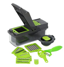 Многофункциональная овощерезка с сменными насадками 14в1 Vegetable Salad Cutter Терка для овощей с контейнером