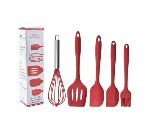 Набор силиконовых кухонных принадлежностей 5 предметов Baking Props