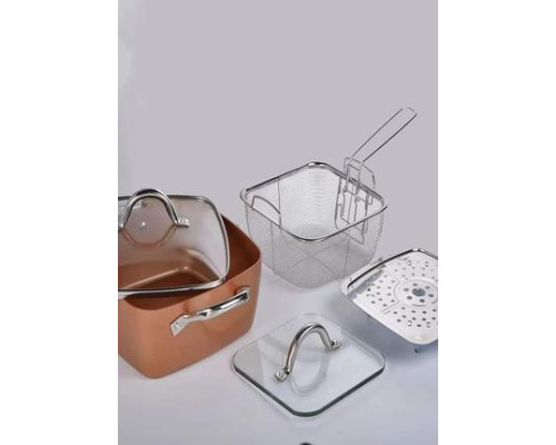 Сковорідка-фритюрниця квадратна з кришкою TOP KITCHEN BN-8001 Сковорідка-фритюрниця квадратна з кришкою TOP KITCHEN BN-8001