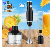 Блендер погружной 3 в 1 Blender Set GRANT 800 w, измельчитель, блендер с насадкой венчик, блендер для дома