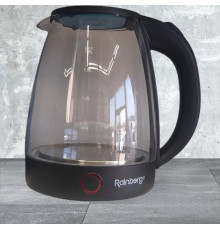 Прозрачный стеклянный чайник Rainberg RB-2240 Дисковый электрический чайник 2200W