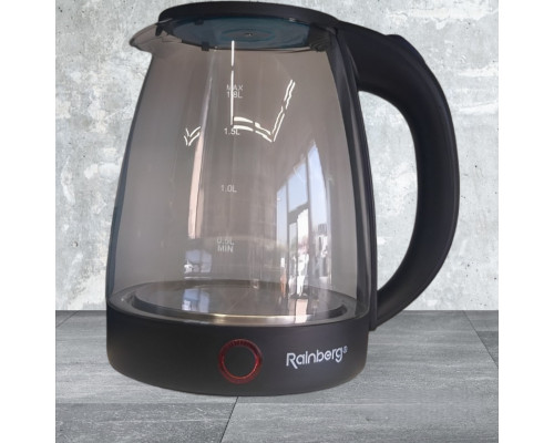 Прозрачный стеклянный чайник Rainberg RB-2240 Дисковый электрический чайник 2200W