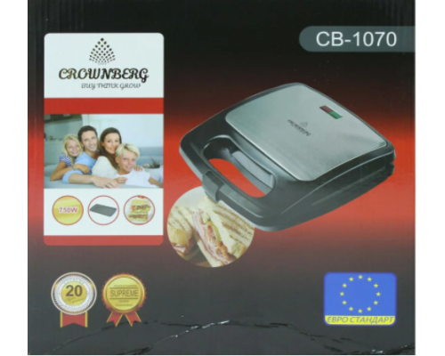 Сендвічниця Sandwich Maker Crownberg CB 1070 Сендвічниця Sandwich Maker Crownberg CB 1070