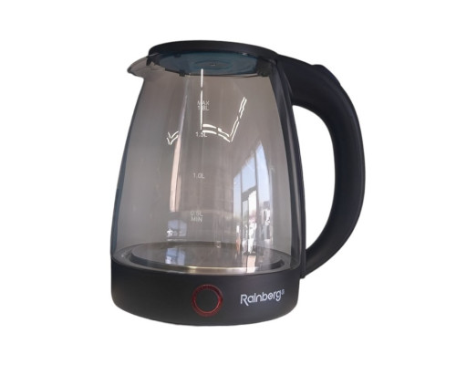 Прозрачный стеклянный чайник Rainberg RB-2240 Дисковый электрический чайник 2200W