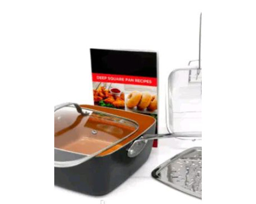 Сковорідка-фритюрниця квадратна з кришкою TOP KITCHEN BN-8001 Сковорідка-фритюрниця квадратна з кришкою TOP KITCHEN BN-8001