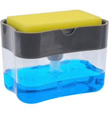 Органайзер для мочалок з мильницею та дозатором натискна Soap Pump Sponge Caddy