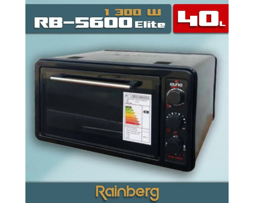 Электрическая Печь Elite Rainberg RB-5600 1300 Вт Объем 40 литров | Электрическая Духовка Настольная Электрическая Печь Elite Rainberg RB-5600 1300 Вт Объем 40 литров | Электрическая Духовка Настольная