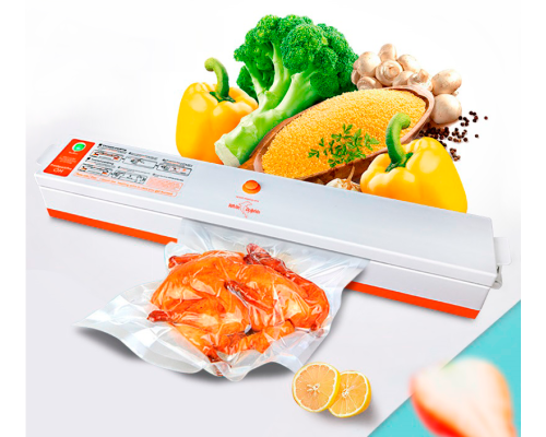 Прилад для вакуумного пакування продуктів, Freshpack Pro вакууматор HQ-1, для тривалого зберігання + пакети Прилад для вакуумного пакування продуктів, Freshpack Pro вакууматор HQ-1, для тривалого зберігання + пакети