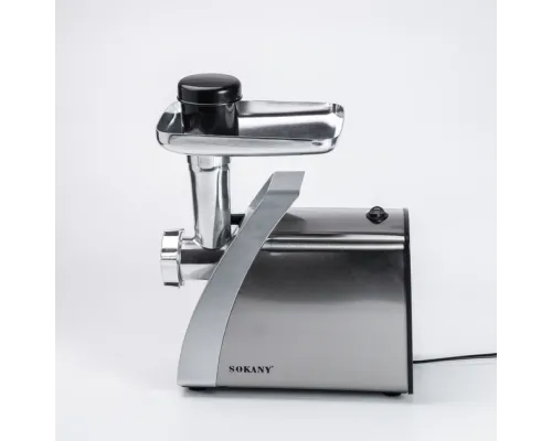 Мясорубка электрическая SOKANY SK-06001 сталь с насадками и решетками 2400 Вт Мясорубка электрическая SOKANY SK-06001 сталь с насадками и решетками 2400 Вт