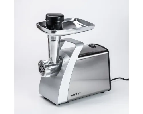 Мясорубка электрическая SOKANY SK-06001 сталь с насадками и решетками 2400 Вт Мясорубка электрическая SOKANY SK-06001 сталь с насадками и решетками 2400 Вт