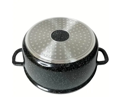 Набор кастрюль из 6 предметов с гранитным антипригарным покрытием Higher Kitchen HK-301, черный Набор кастрюль из 6 предметов с гранитным антипригарным покрытием Higher Kitchen HK-301, черный