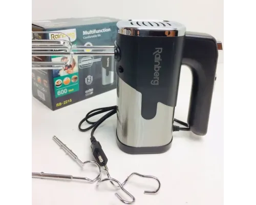 Миксер ручной 5 режимов RAINBERG RB-2215 600 Вт