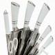 Набор ножей нержавеющая сталь на подставке 9 предметов kitchen knife set wl-707-1