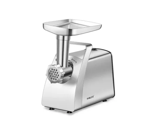 Мясорубка электрическая SOKANY SK-06001 сталь с насадками и решетками 2400 Вт Мясорубка электрическая SOKANY SK-06001 сталь с насадками и решетками 2400 Вт