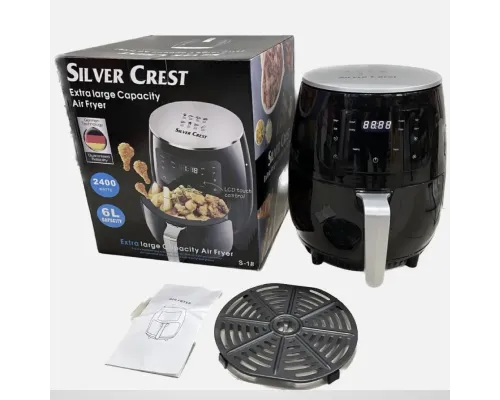 Аэро-фритюрница цифровая безмаслянная фритюрница 6 литров SILVER CREST S-18 2400W