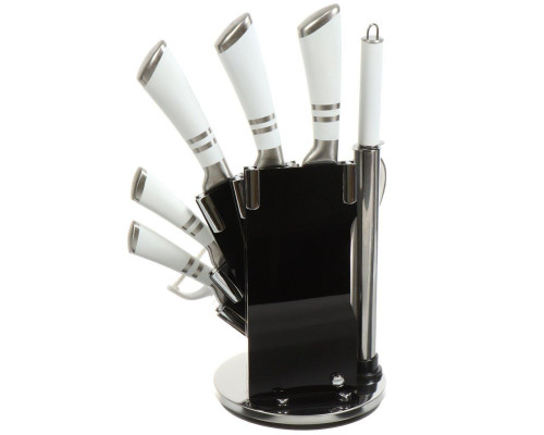 Набор ножей нержавеющая сталь на подставке 9 предметов kitchen knife set wl-707-1 Набор ножей нержавеющая сталь на подставке 9 предметов kitchen knife set wl-707-1