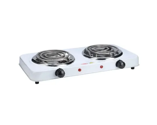 Электрическая настольная плита две конфорки Hot Plate HP-JX2020B спиральный тен, 2 кВт, 5 режимов Белый UKG Электрическая настольная плита две конфорки Hot Plate HP-JX2020B спиральный тен, 2 кВт, 5 режимов Белый UKG