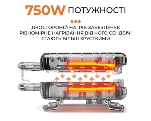 Мультимейкер 6 в 1 750Вт Sokany SK-908 со сменными формами для вафель, орешков, печенья и блюд на гриле