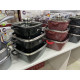 Набір каструль Higher Kitchen HK-302 КРАСНІ з гранітним антипригарним покриттям