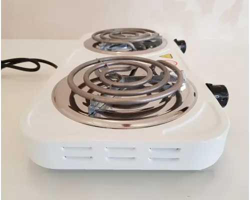 Электрическая настольная плита две конфорки Hot Plate HP-JX2020B спиральный тен, 2 кВт, 5 режимов Белый UKG Электрическая настольная плита две конфорки Hot Plate HP-JX2020B спиральный тен, 2 кВт, 5 режимов Белый UKG