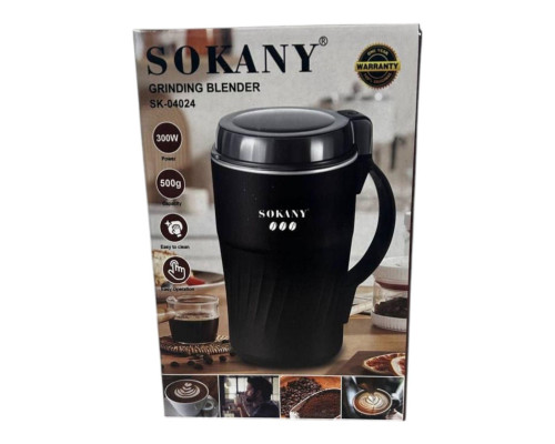 Кавомолка електрична SOKANY SK-04024 300 Вт 500 г Кавомолка електрична SOKANY SK-04024 300 Вт 500 г
