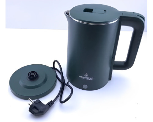 Электрочайник Crownberg CB-2845 дисковый 1.8л 1800Вт Зеленый