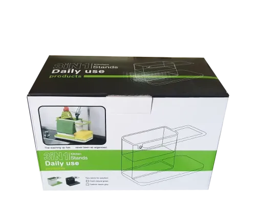 Органайзер на раковину для моющих средств 3in1 Daily Use для щеток, губок, мыла и полотенец Органайзер на раковину для моющих средств 3in1 Daily Use для щеток, губок, мыла и полотенец