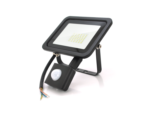 Прожектор SLIM SENSOR LED RITAR RT-FLOOD/MS30A, 30W, 36xSMD2835, IP65, 3000Lm, 6500K (100%), PF>0.9 Ra>70, 185*200*25mm
