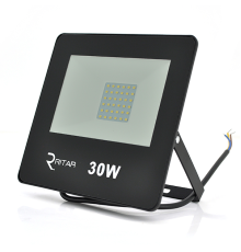 Прожектор SLIM LED RITAR RT-FLOOD30A, 30W, SMD2835, IP65, 2400Lm, 6500K (100%), Ra>70, 141*106*28mm, Black