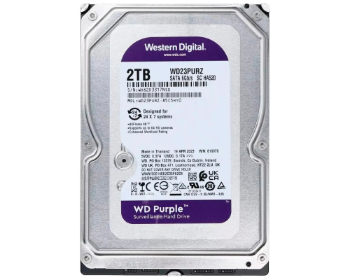 Жорсткий диск Western Digital Purple 2TB 64MB 5400rpm WD23PURZ 3.5 SATA III