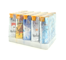 Запальничка Турбо Lighter, упаковка 50шт, ціна за упаковку, Mix color