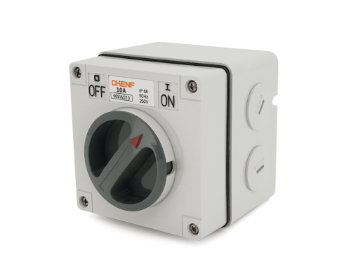 Перемикач ON/OFF Chenf, 250V/10A, IP66, Box