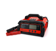 Автоматичне ЗУ для акумулятора DEMUDA 12V/24V (WET, AGM, GEL), AC110/220V, DC14,8В/29,6В, Струм заряду 12V/20A, 24V/10A, LCD, крокодили
